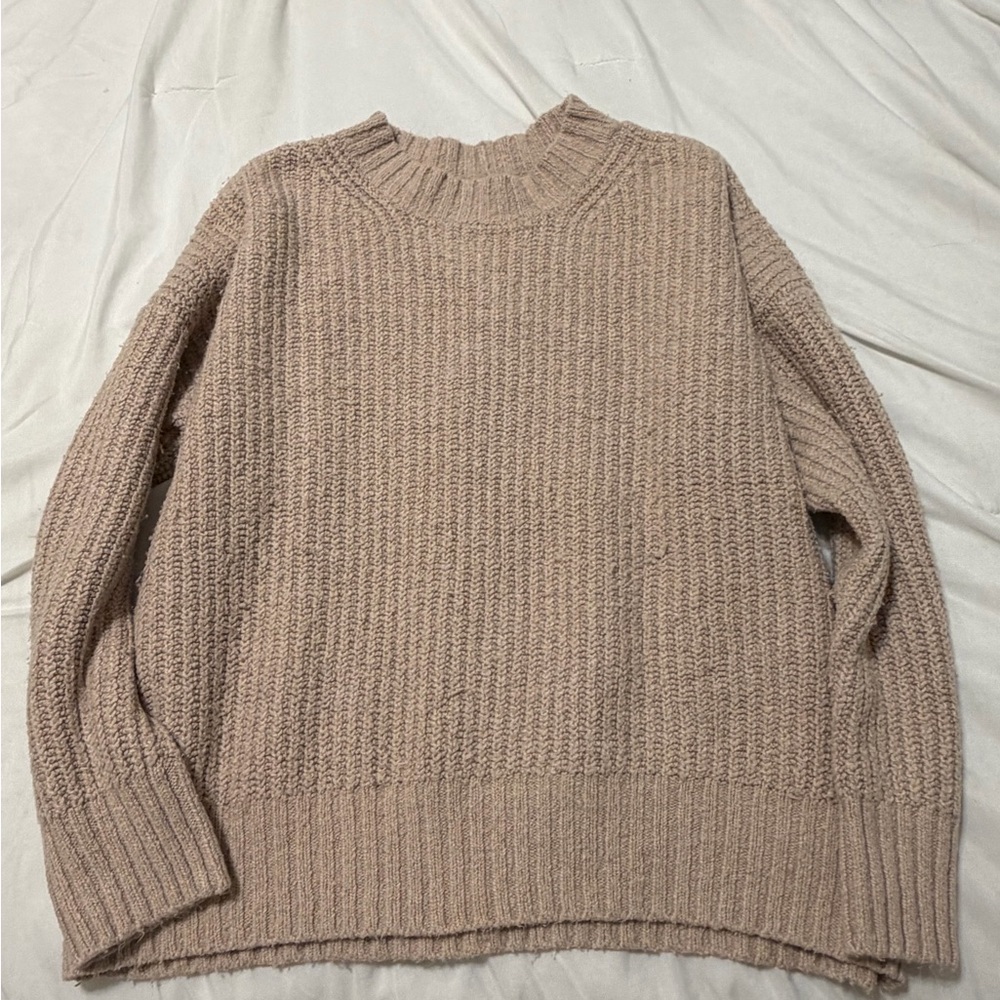American Eagle Outfitters Taupe Crew Neck Sweater